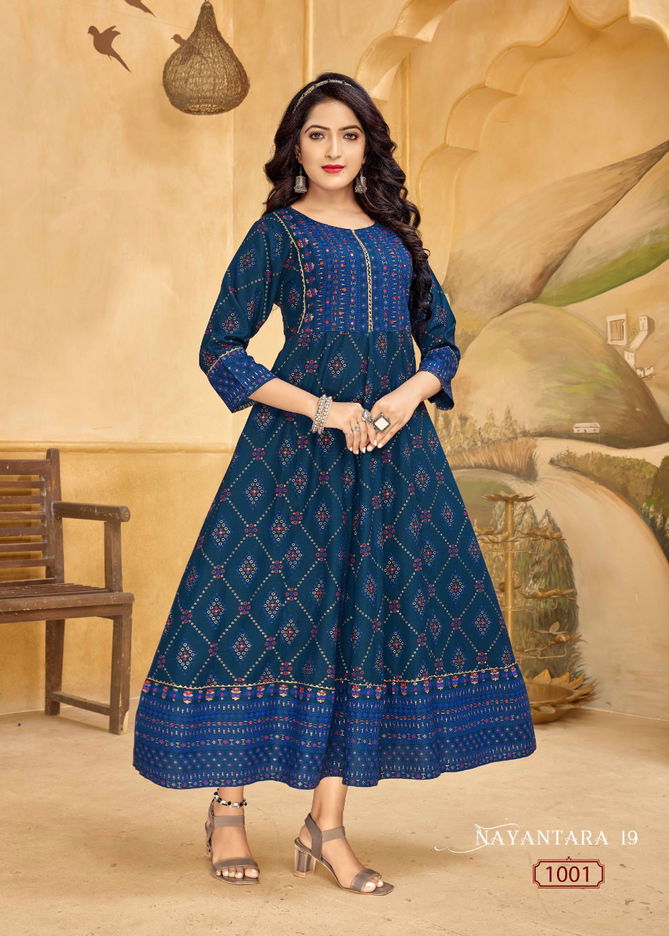 Banwery Nayanthara 19 Fancy Designer Wholesale Anarkali Kurti Catalog
